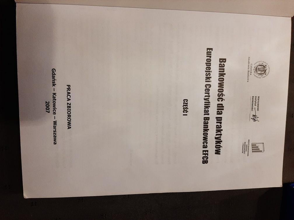 Bankowowość dla praktyków Europejski Certyfikat Bankowca EFCB 2 tomy