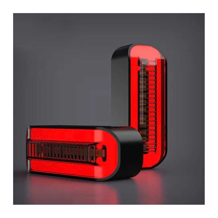 Par piscas dinâmicos LED luz presença oval suporte L