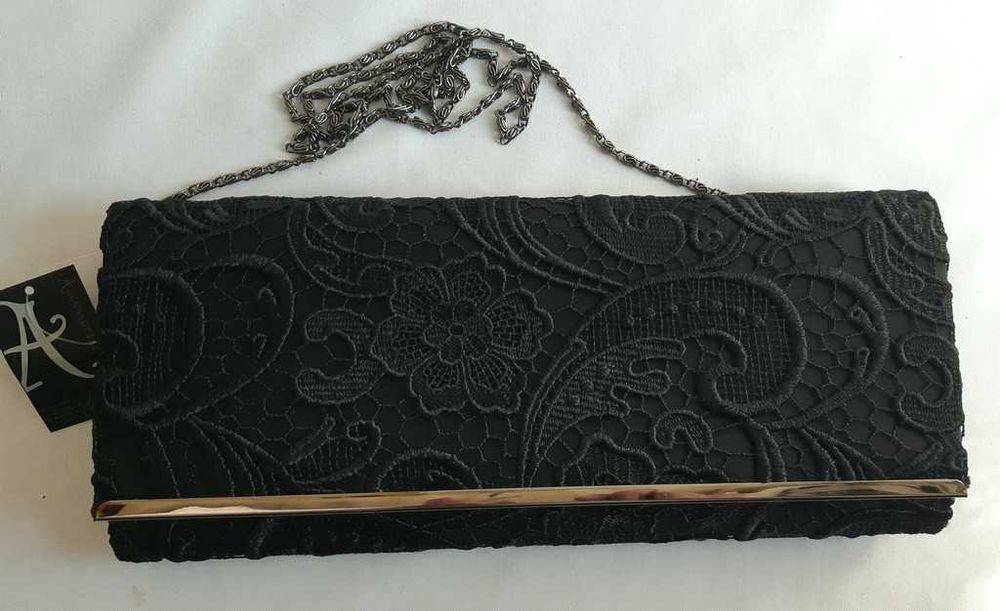 Клатч черный из бисера Accessorise