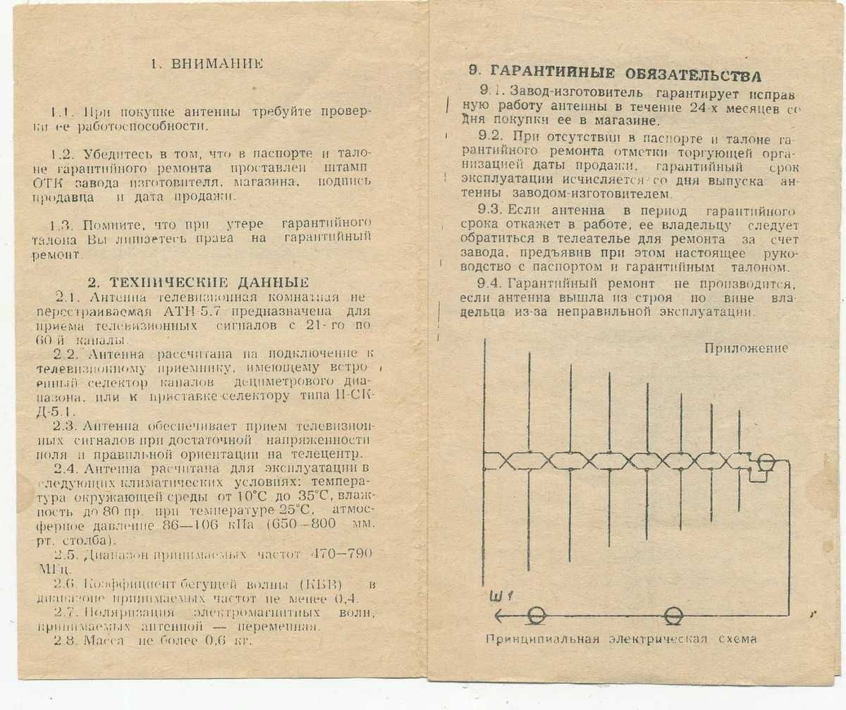 Антенна телевизионная АТН-5.7, Т2 прием.