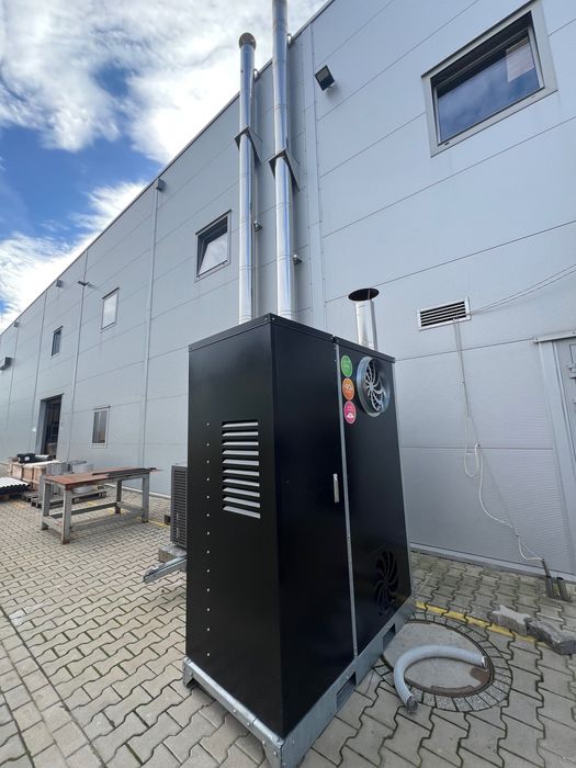Generator/ nagrzewnica powietrza zasilana pelletem, ogrzewanie hali