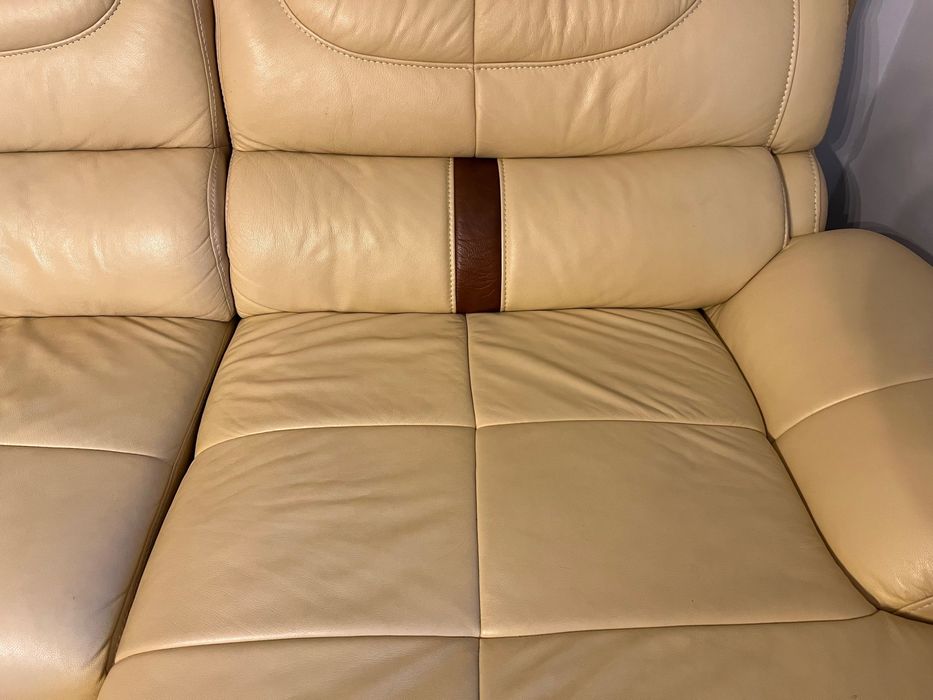 Narożnik skóra naturalna-ecru!