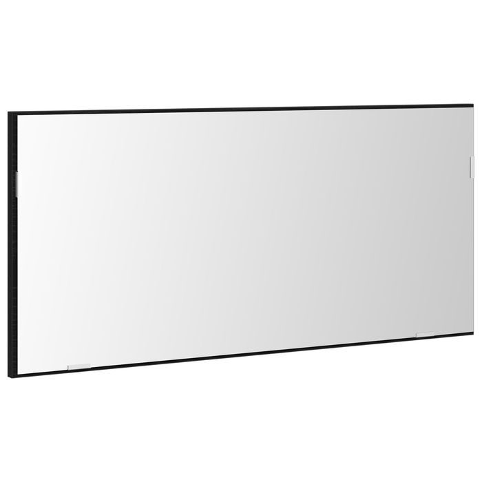 Szafka Lustro Łazienkowa Z Oświetleniem Led Czarny Dąb 80X37 Cm