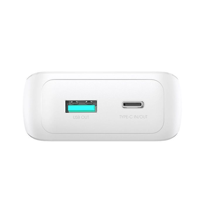 Mini powerbank Joyroom z kablami USB-C / Lightning 30W 10000mAh biały