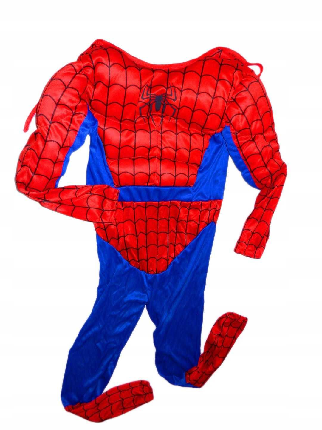 SPIDERMAN z MIĘŚNIAMI strój kostium 3-5 lat