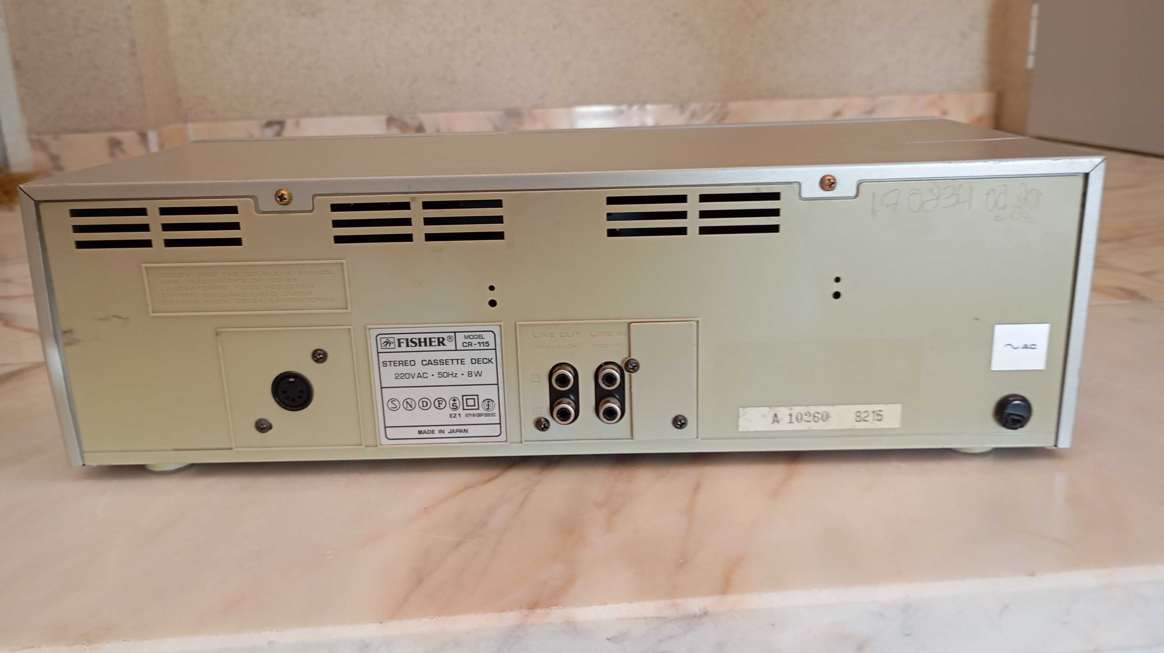 Fisher cr-115 deck cassetes peças/reparação