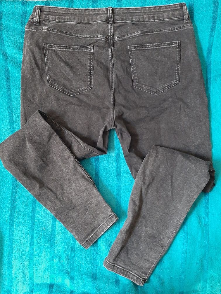 Spodnie jeansowe jeansy damskie ciemne 44 46 xxl xxxl plus size skinny