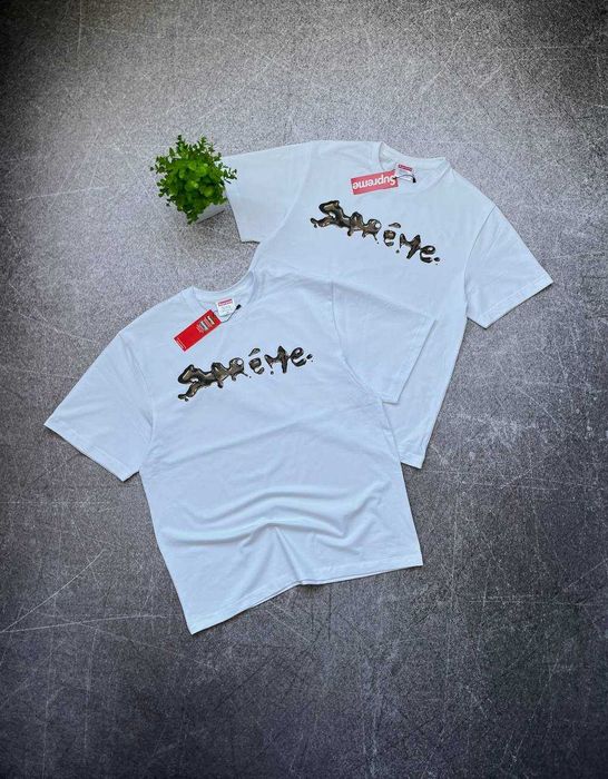 Біла Футболка Supreme з бірками (Супрім)