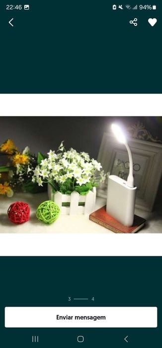 Luz Led USB Maleável - Pc-Powerbank-Carregador