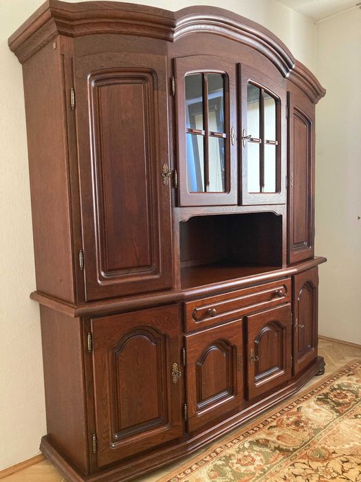 Meble Dębowe Zakor - Witryna narożna, Kredens, Komoda, Stół + Krzesła