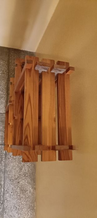 Piękny drewniany kwietnik /półka