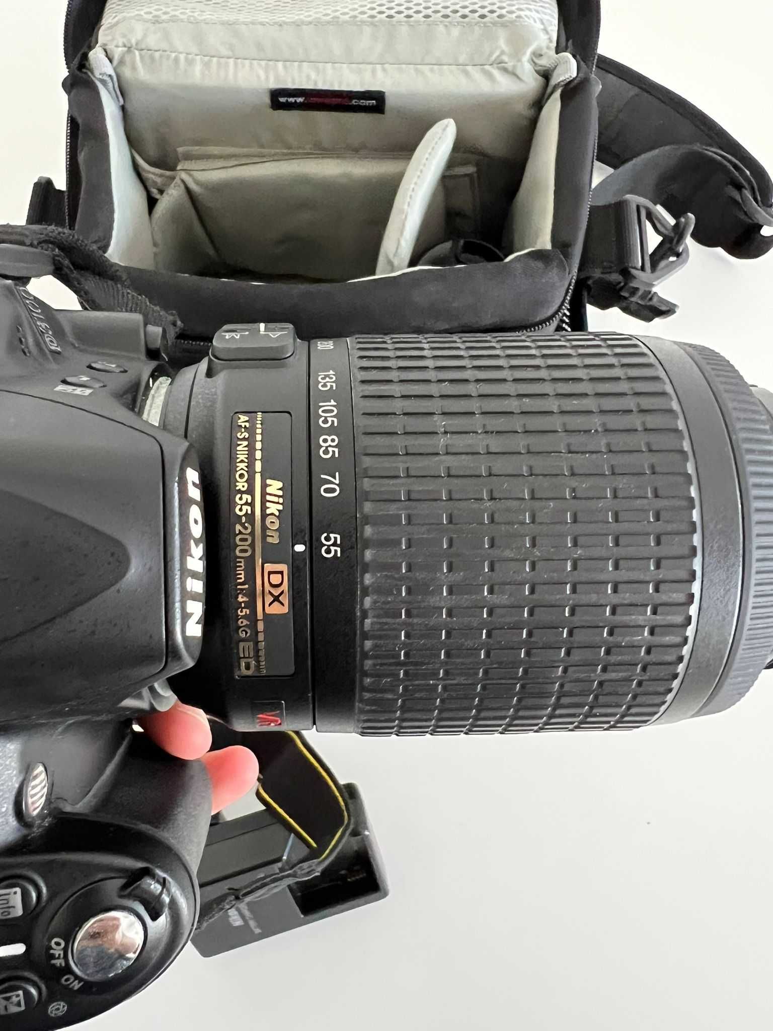 NIKON D3100 + Kit de Lentes + Mala de arrumação