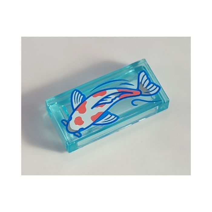 LEGO 3069pb1167 Ryba Koi Płytka 1x2 - 1 szt.