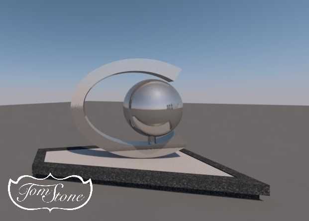 Fontanna BIUROWA Fontanna REPREZENTACYJNA Fontanna Pierścień ze stali