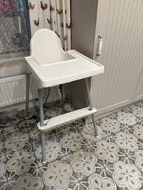 Krzeselko do karmienia dziecka IKEA antilop + podporka pod nogi