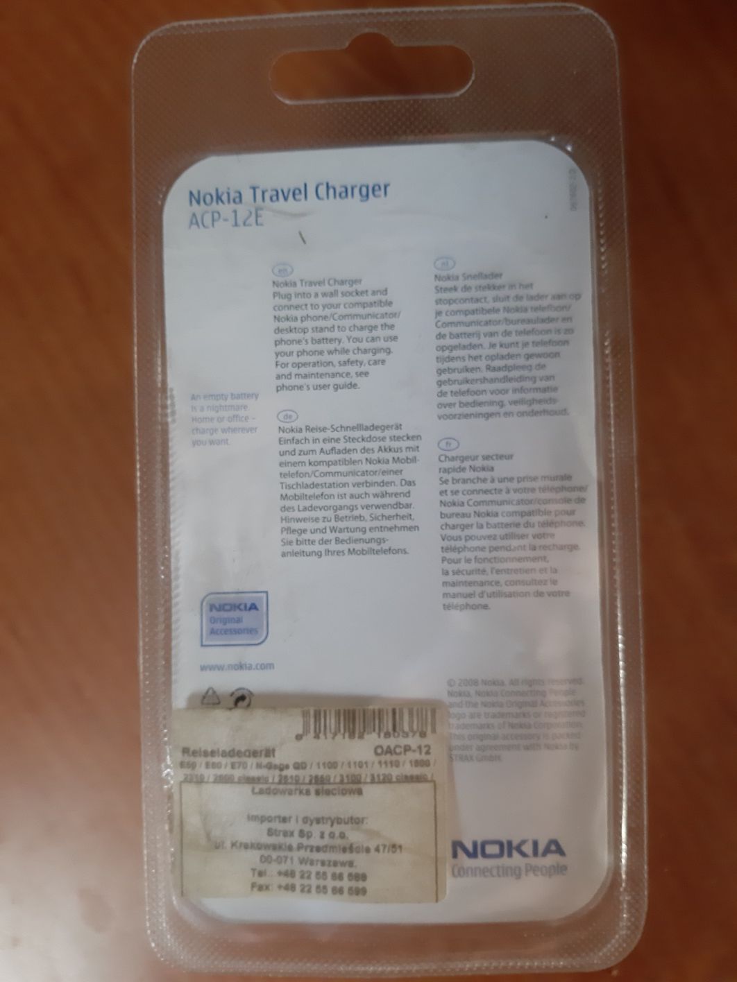 Nowa ładowarka Nokia oryginał cienki wytk