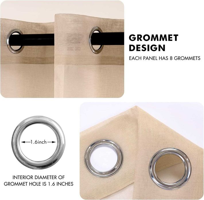 Nowa zasłona / kotara / zasłony /woalowe/MIULEE /140x200cm 2szt !1937!