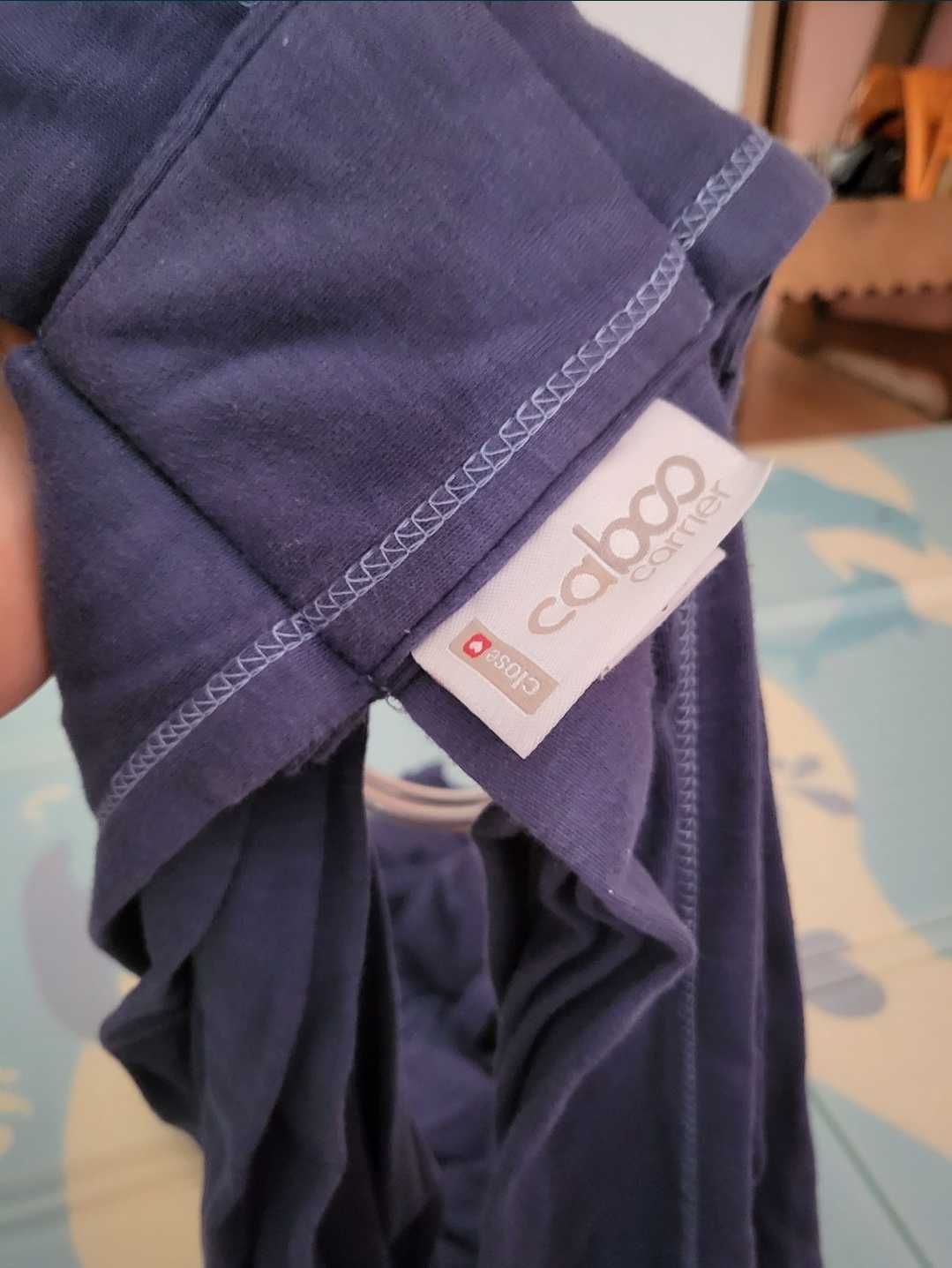 (Продаж / обмін) Слінг шарф з кільцями від народження 0+ синій caboo