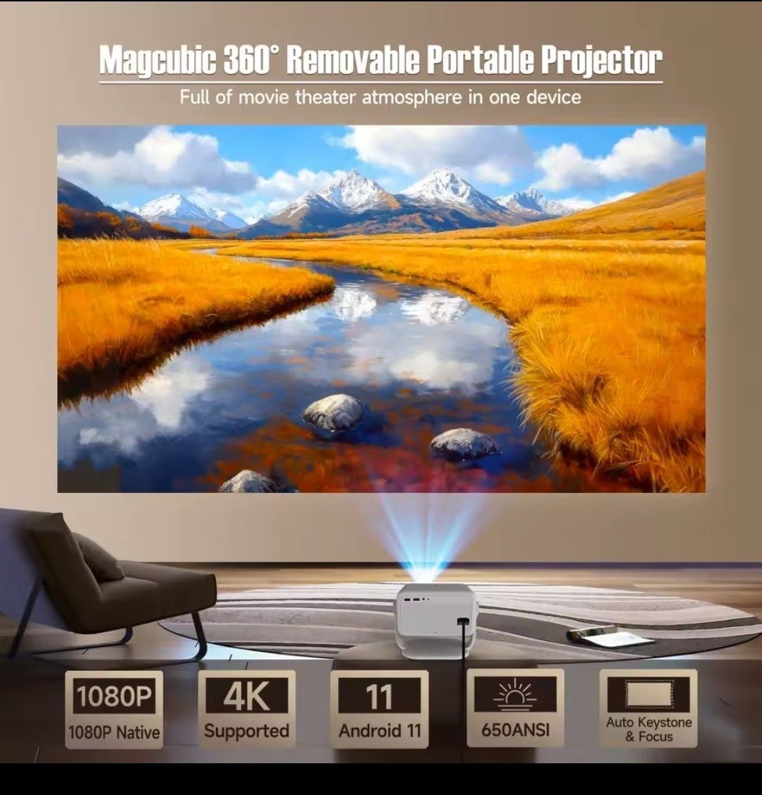 Projektor L018 Magcubic/ 650 lm WI-FI, 4K/ Android 11/Auto Focus/ z PL