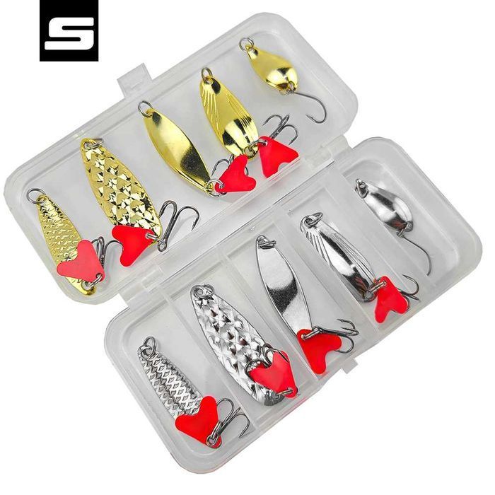 Zestaw 10 błystek wahadłowych Sahido SHUTTLE KIT 10