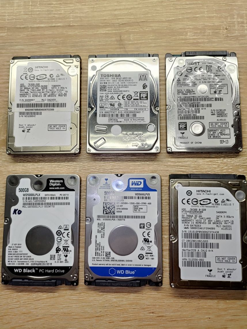 Жёсткие диски 2.5 и 3.5 HDD
Toshiba 500 GB