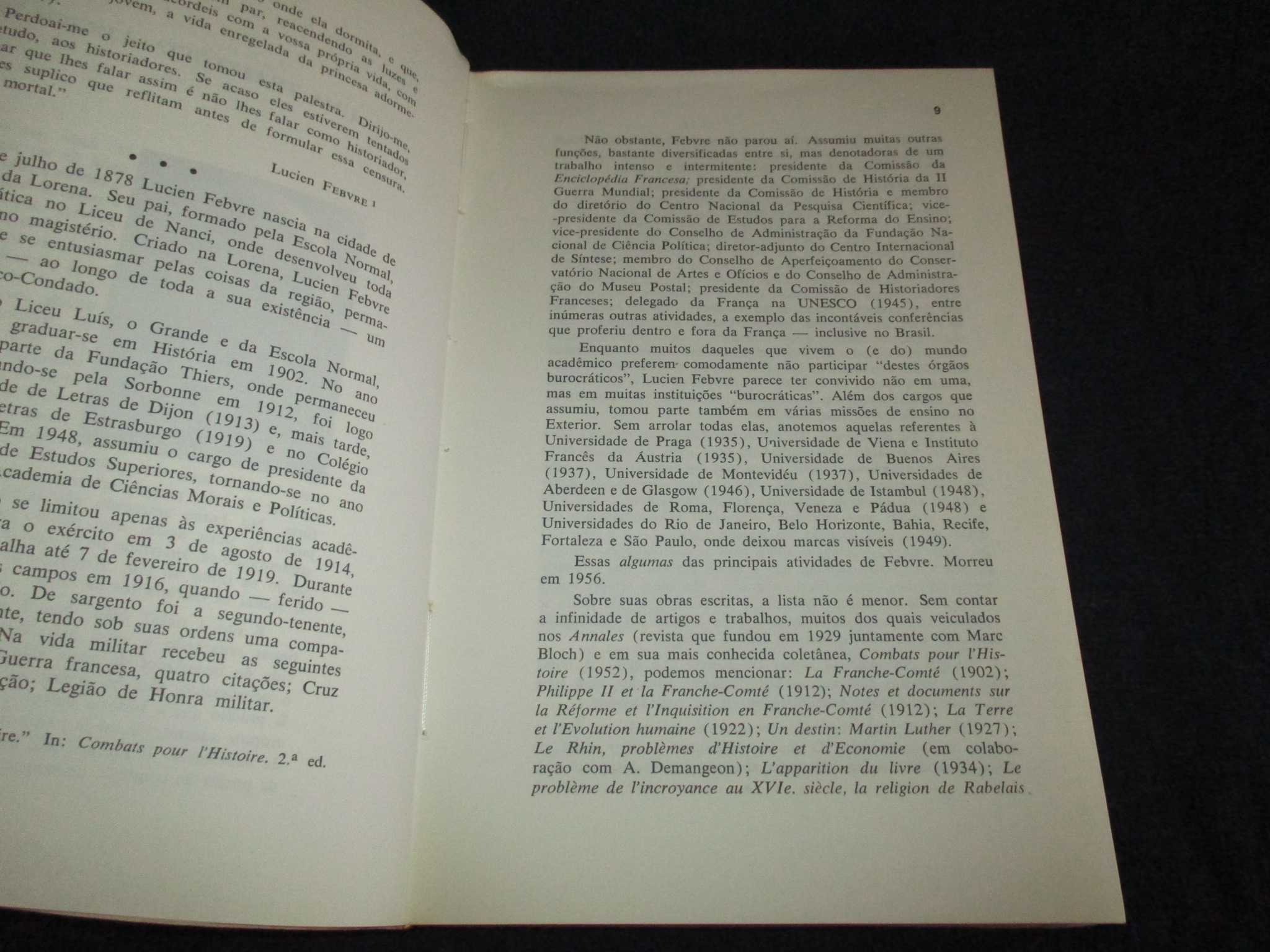 Livro Febvre História Grandes Cientistas Sociais 2