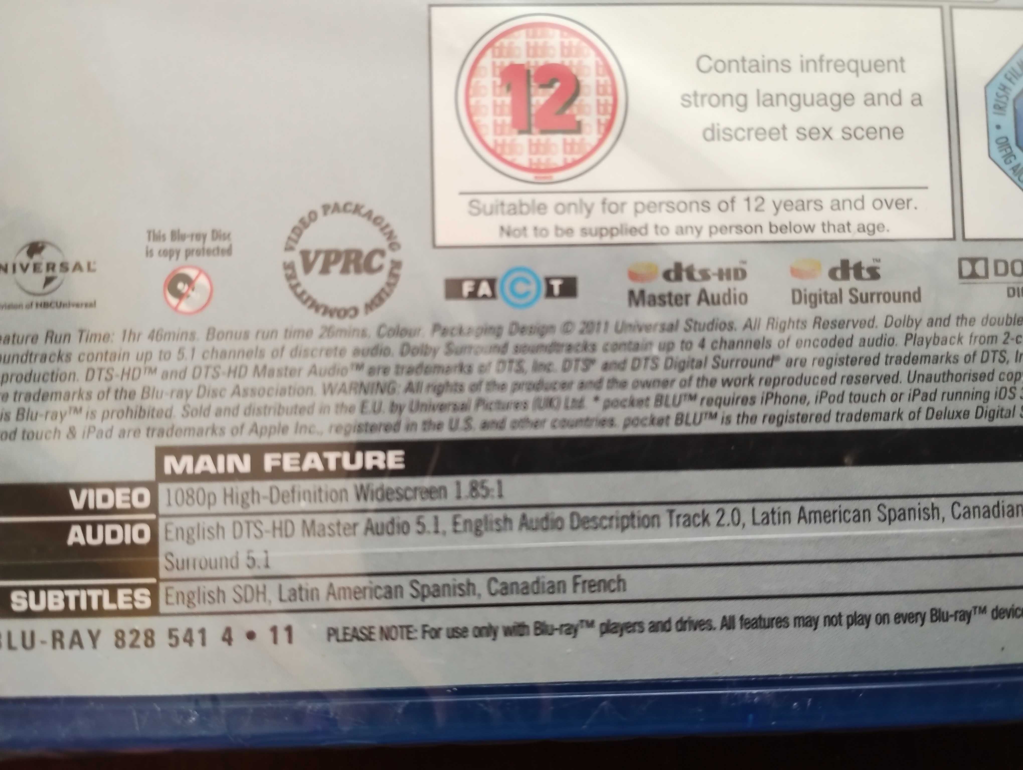 Matt Damon 2 filmy Blu-ray Green Zone i Adjustment Bureau