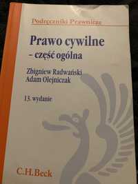 Podręczniki prawnicze Prawo cywilne część ogólna Radwański