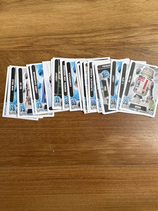 Cartas da Coleçao Star Wars Force Attak - Tops