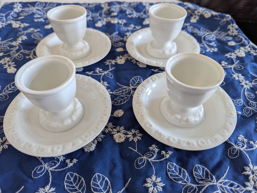 Rosenthal Maria Biała Kieliszek do Jajka z Podstawką x4