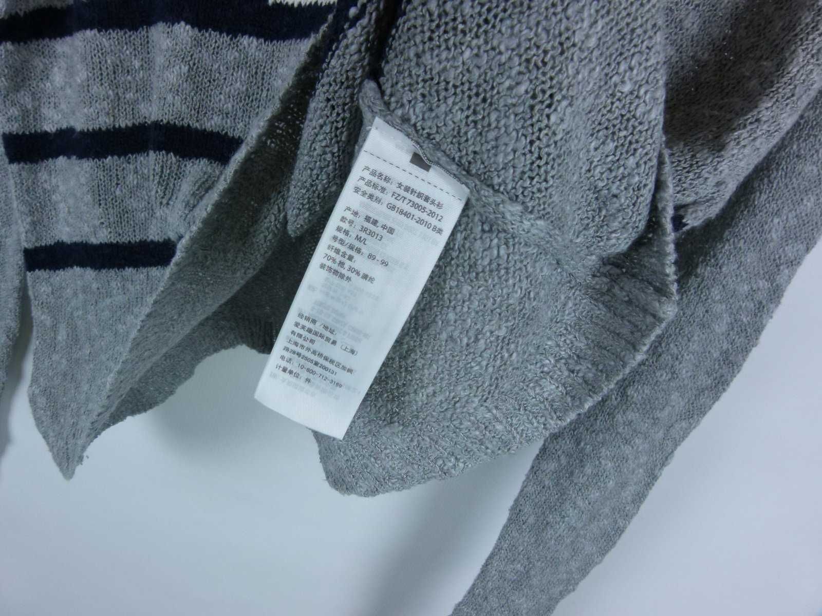 Hollister cienki sweter bawełna akryl M/L