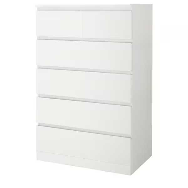 MALM Ikea Komoda 6 szuflad, biały, 80x123 cm Nowa w kartonach