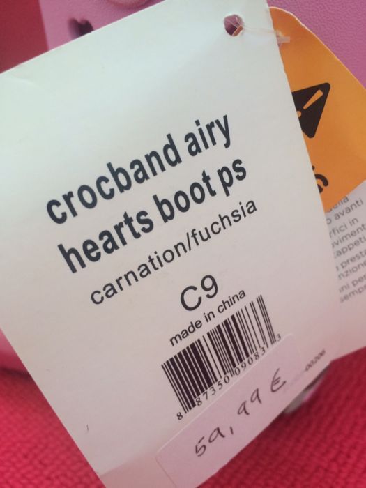 galochas crocs rosa CROCBAND AIRY HEARTS BOOT ver descrição.