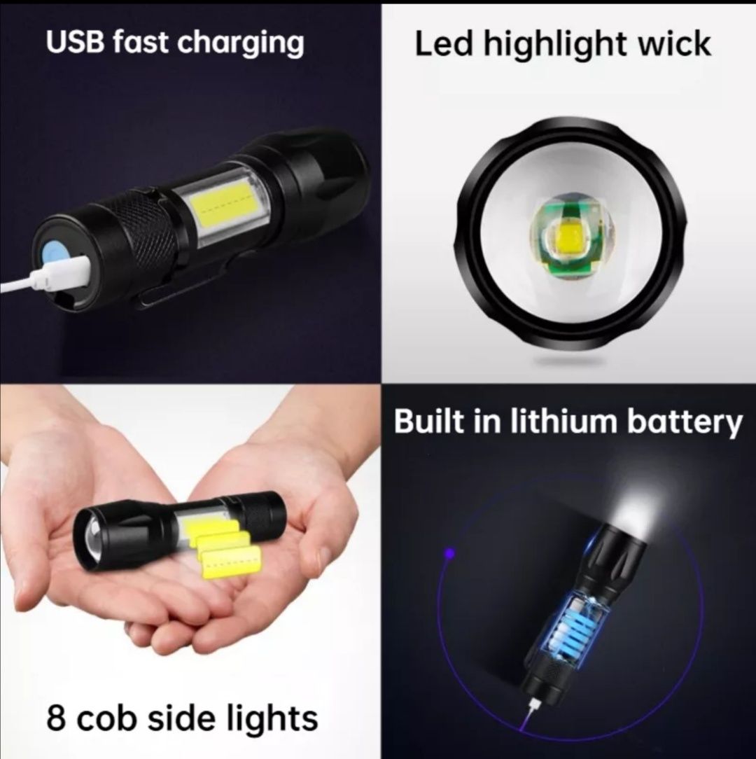 Ліхтарик  led с USB