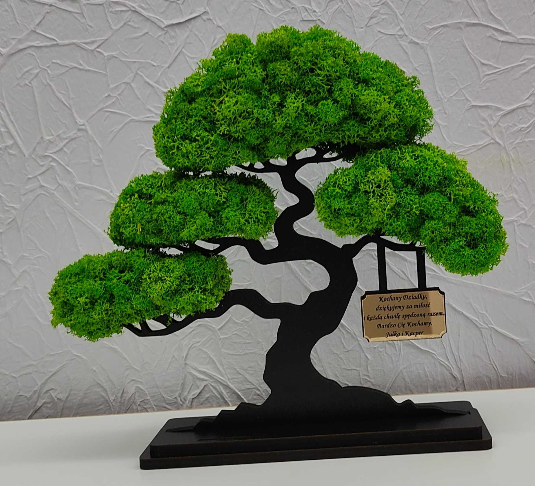 Drzewo bonsai mech 3D stojące Dzień Babci Mamy dow okazja dowolny teks