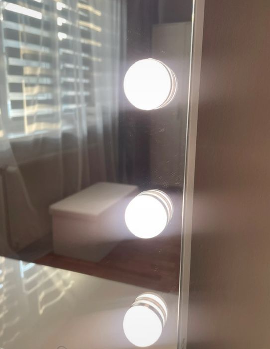 Lustro do makijażu LED w stylu Hollywood 800x580mm