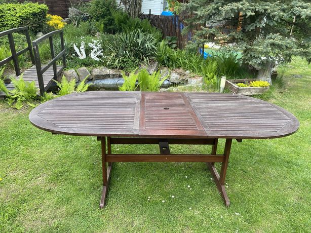 Stół rozkładany ogrodowy drewniany Obi