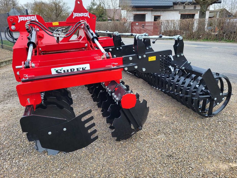 brona talerzowa hydrauliczna JANPOL SHREK 4m 560 talerz daszek 600