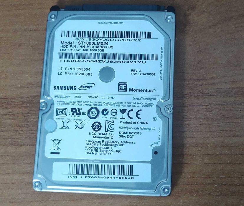 Dysk twardy Samsung 1tb ST1000LM024