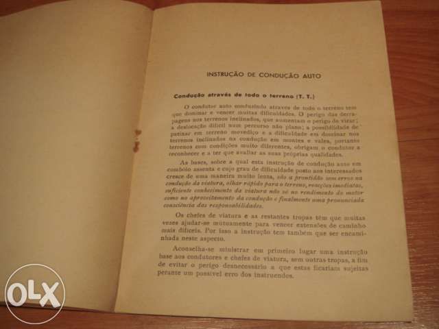 Livro 1962 conduçao atraves de todo o terreno direcçao da arma infanta