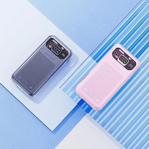 Acefast powerbank 10000mAh Sparkling Series szybkie ładowanie 30W ziel
