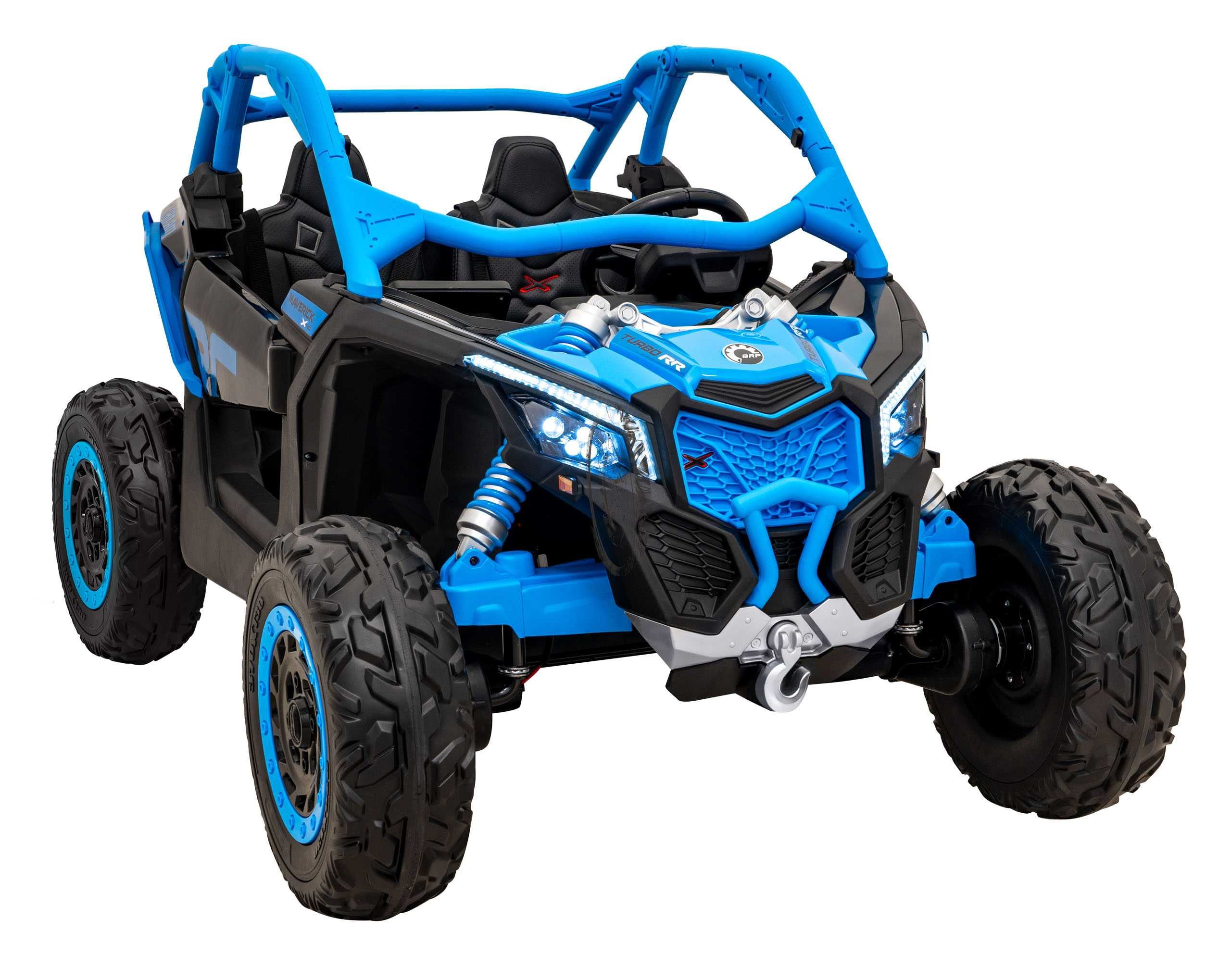 Pojazd Buggy Maverick Turbo Niebieski na akumulator dla 2 dzieci 800W