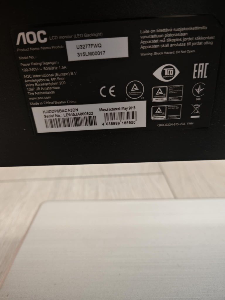 Monitor AOC U3277FWQ 4K