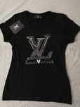 NOWA damska koszulka Louis Vuitton t-shirt LV bluzka czarna XL XXL