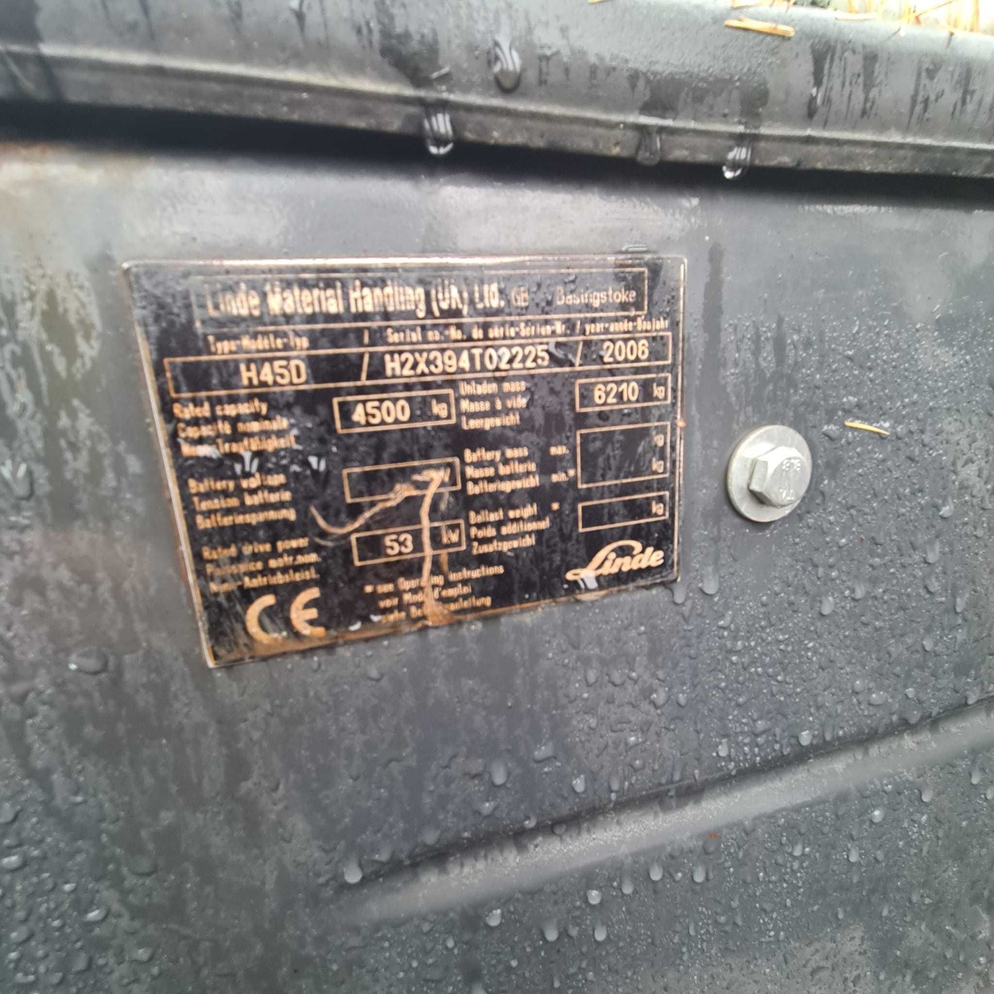 Wózek widłowy LINDE H45D 2006r
