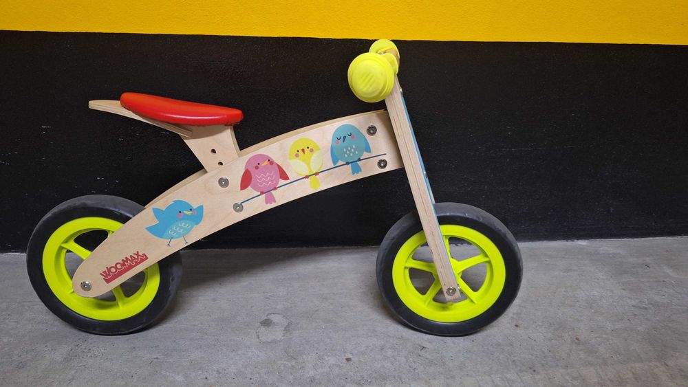 Bicicleta WOOMAX educativa sem pedais em madeira