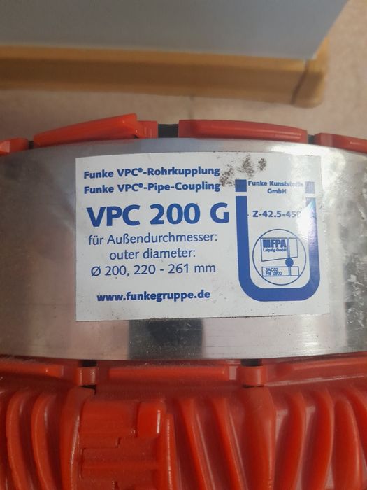 Funke vpc 200 G złącze elastyczne do rur