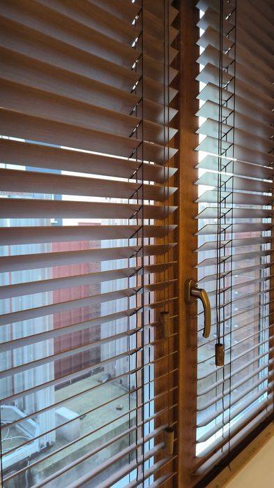 Жалюзі дерев'яні, лісовий горіх/cedar, ШхВ 593х1210 мм, ламель 50мм