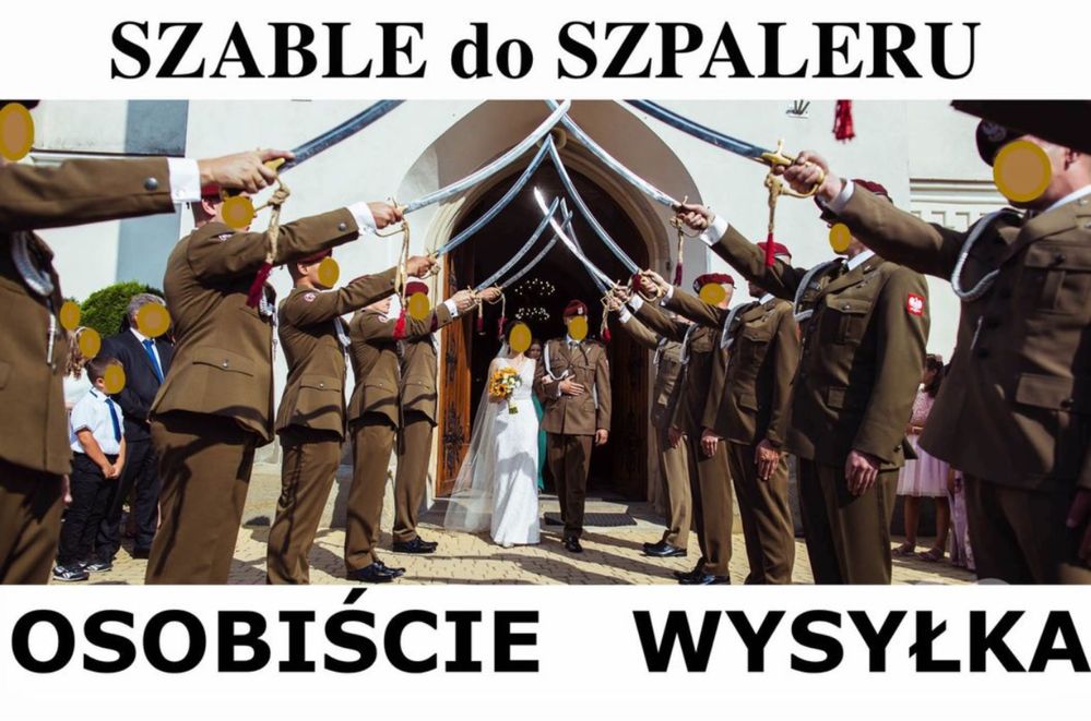 Szable OFICERSKIE do szpaleru cale komplety TEMBLAKI PATRIOTYCZNE