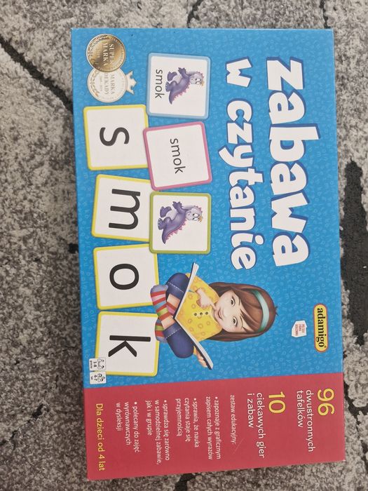 Zabawa w czytanie gra planszowa nauka czytAnia